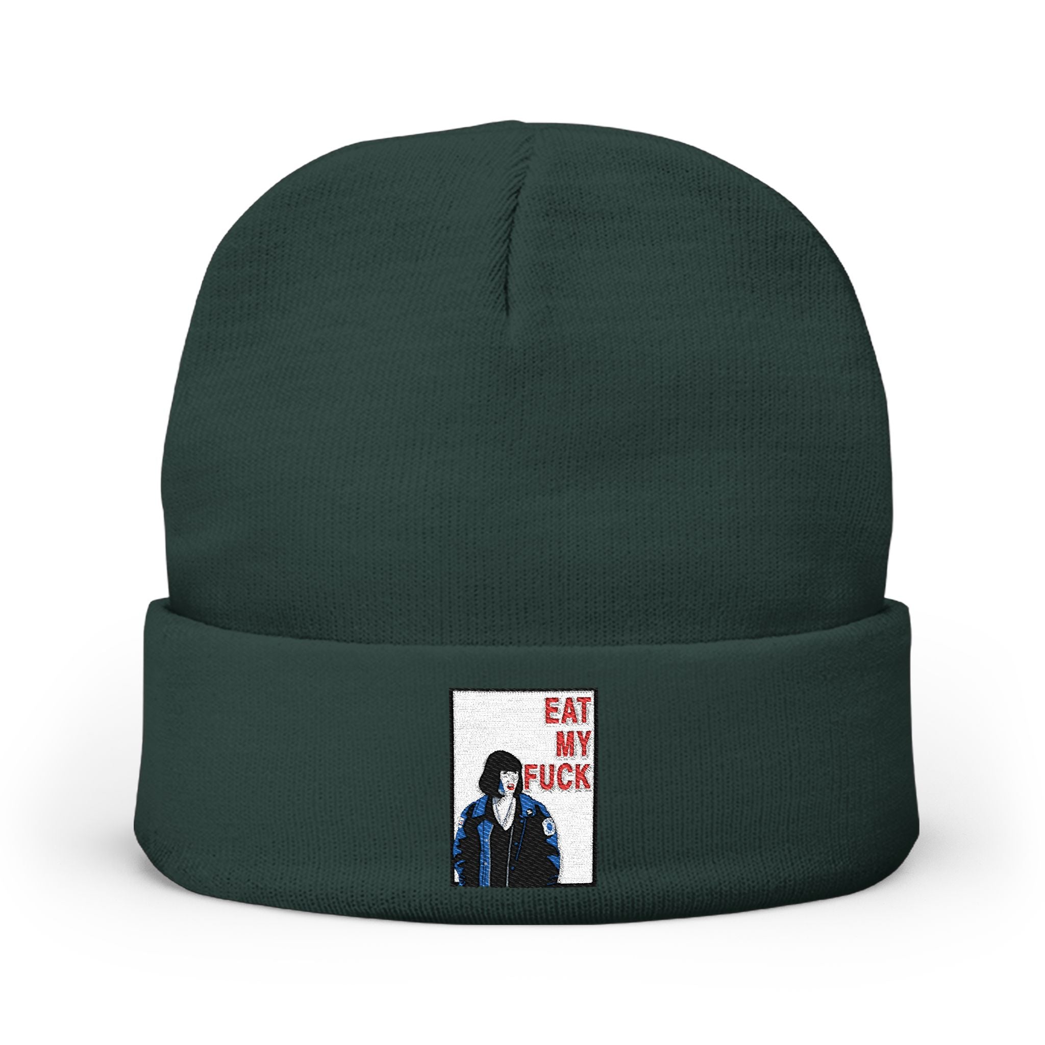 Beanie "Eat My F*ck" patch graphic