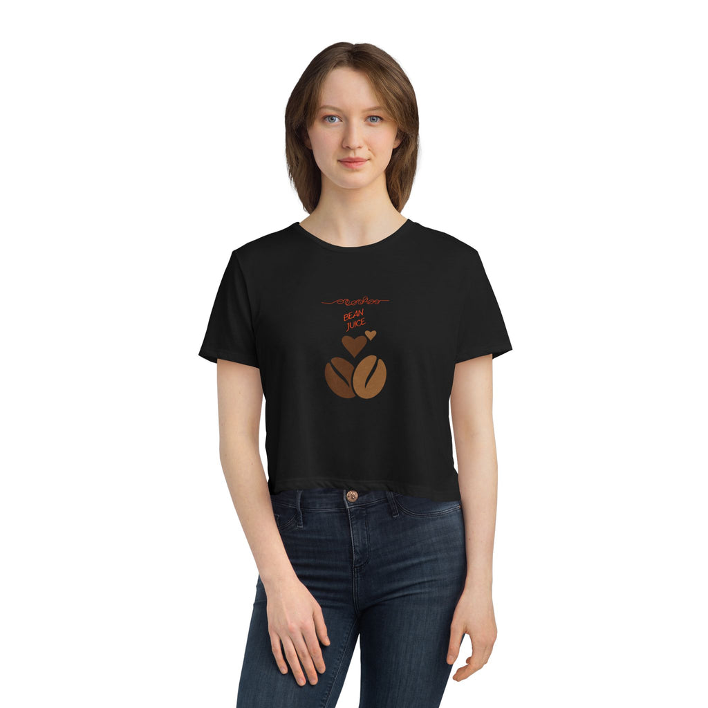 Crop Tee "Bean Juice" Coffee lover