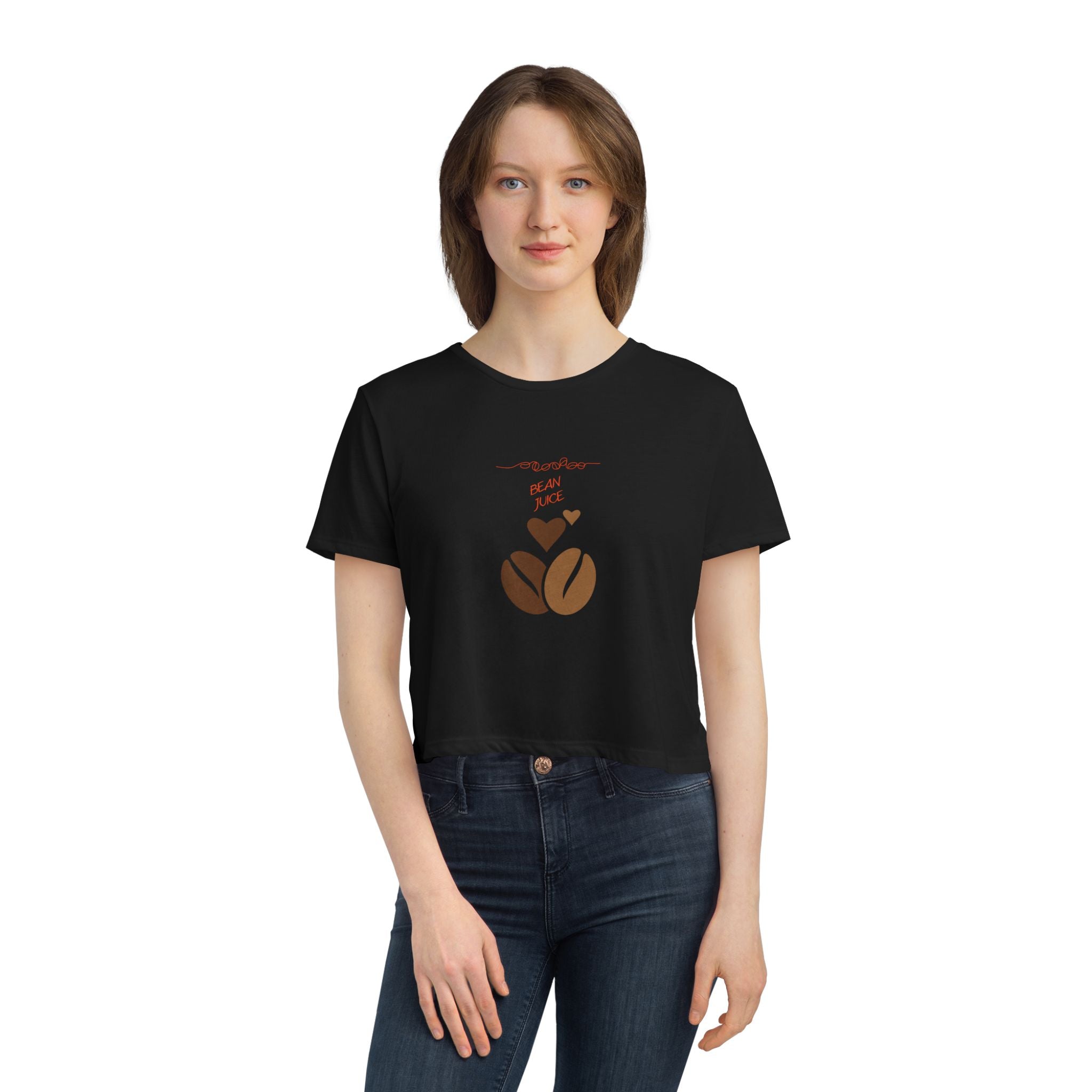 Crop Tee "Bean Juice" Coffee lover