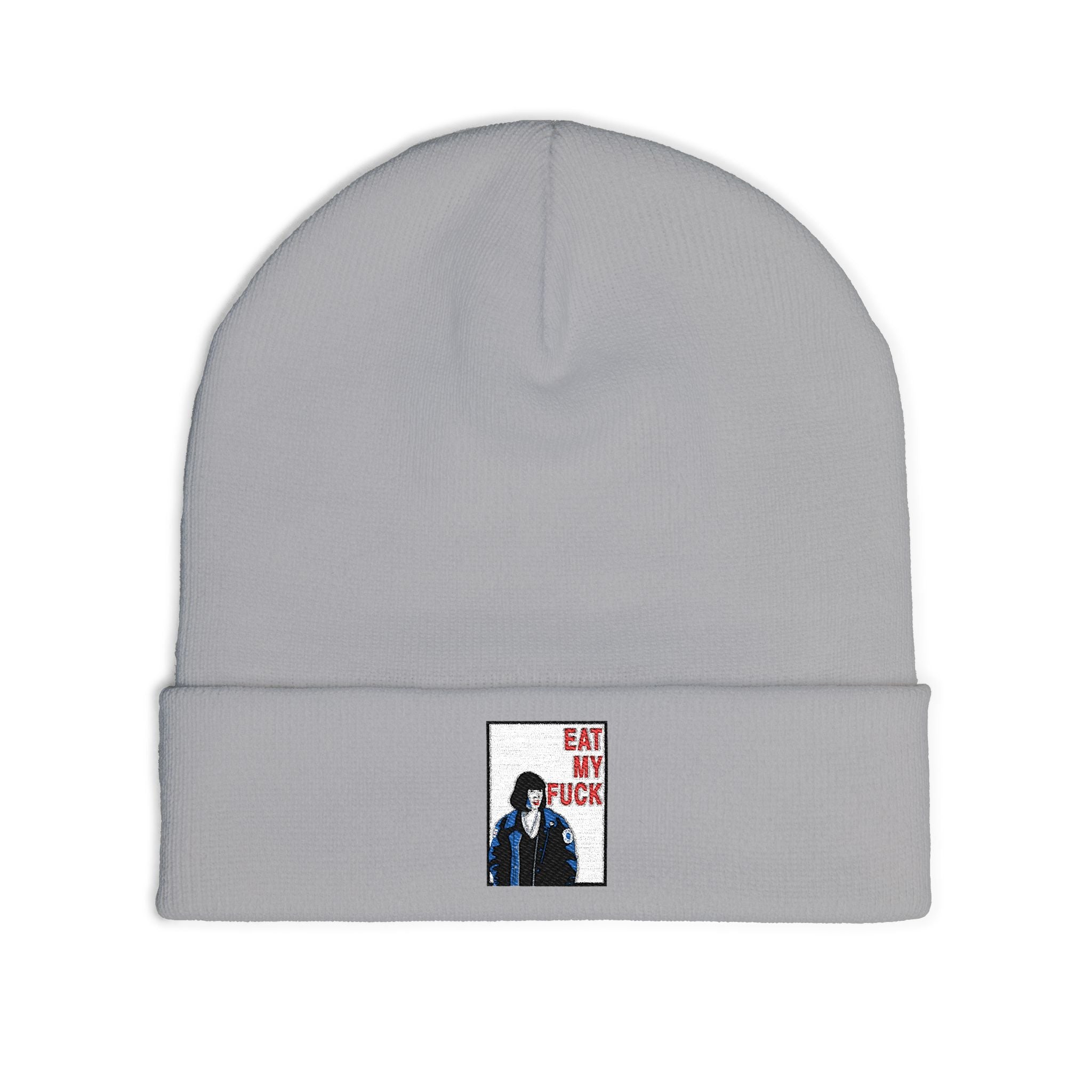 Beanie "Eat My F*ck" patch graphic