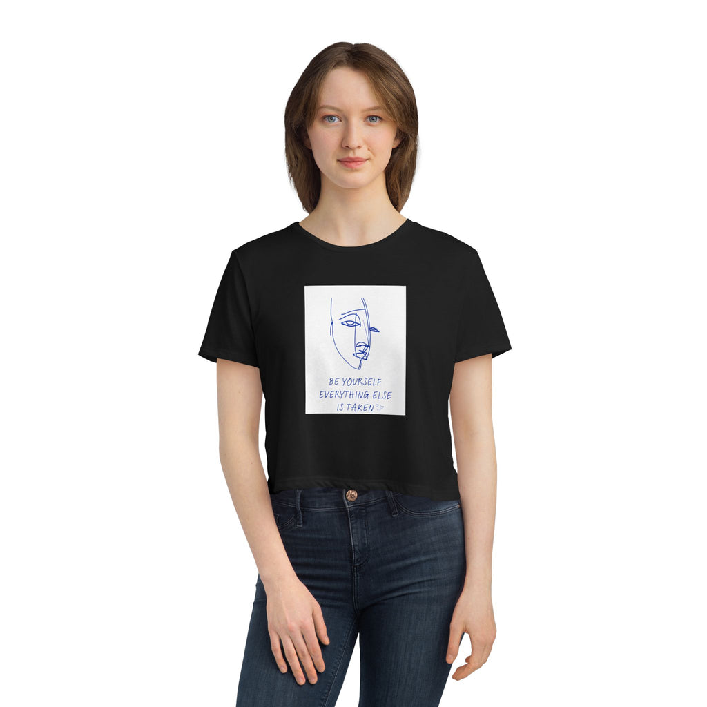 Crop Tee "Be YOURself, Everything else is taken"